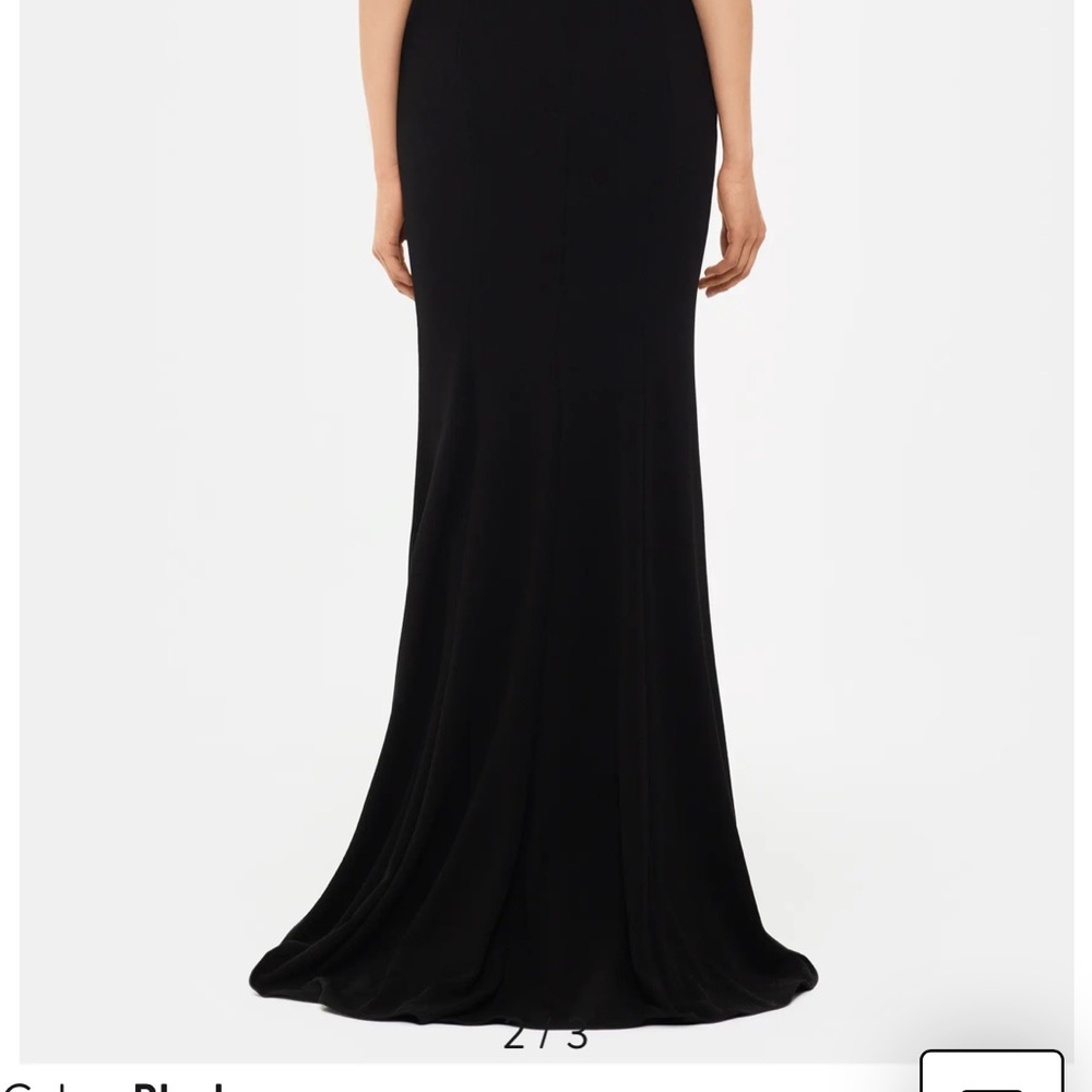 Betsy & Adam Elegant Black One-Shoulder Dress - Picture 2 of 3